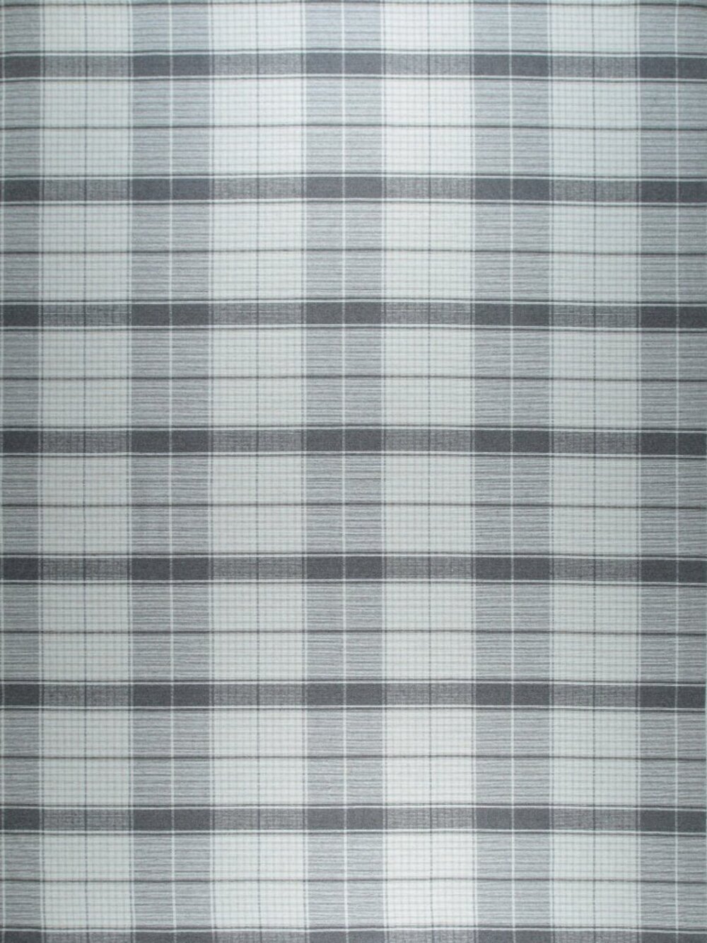 Gray White Buffalo Plaid Flatweave Wool Area Rug 5' x 8' Handwoven